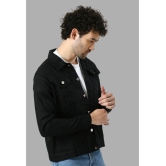 DKGF Fashion Cotton Blend Mens Denim Jacket - Black ( Pack of 1 ) - None