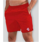 Forbro Red Polyester Mens Shorts ( Pack of 1 ) - None