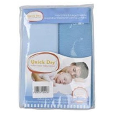 Quick Dry Blue Rubber Bed Protector - Pack of 2 Rubber Sheet