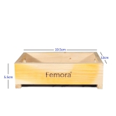 Femora Borosilicate Glass Oil Bottle, 500 ML,2pcs, in Wooden Tray for Kitchen