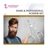 Majestique Professional Cuticle Scissors FC43 Use as Fingernails, Shaving Scissors, Moustache - 3Pcs