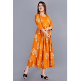 Smien - Mustard Rayon Womens Flared Kurti ( Pack of 1 ) - None