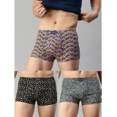 Lux Cozi - Black Cotton Mens Trunks ( Pack of 3 ) - None