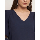 Curvydrobe Navy Blue Polyester Women's A-Line Top ( Pack of 1 ) - S, Navy Blue