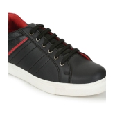 UrbanMark Mens Casual Shoes Faux Leather Sneakers -Black - None