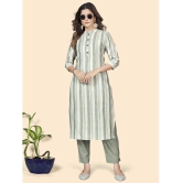 Vbuyz - Green Cotton Blend Womens Straight Kurti ( Pack of 1 ) - None