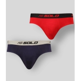 Solo Pack of 2 Cotton Blend Mens Briefs ( Multicolor ) - 80