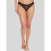 ILRASO - Black Cotton Self Design Women's Bikini ( Pack of 1 ) - None