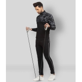 Wild West - Black Cotton Blend Regular Fit Printed Mens Sports Tracksuit ( Pack of 1 ) - 44