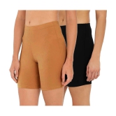 Outflits Multi Cotton Solid Shorts - Pack of 2 - XXL