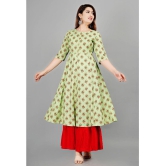 Smien - Green Anarkali Rayon Women''s Stitched Salwar Suit ( Pack of 1 ) - None