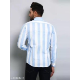 Men Regular Fit Striped Spread Collar Casual Shirt