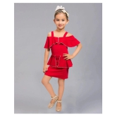 Addyvero - Red Cotton Blend Girls Skater Dress ( Pack of 1 ) - None