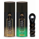 ST.JOHN Cobra Live, Cool 150ml Each & Cobra 15ml Deodorant Spray & Perfume for Men (315ml) Pack of 3