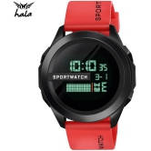 Hala - Red Silicon Digital Men's Watch