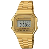 Newman Gold Metal Digital Mens Watch