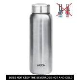 Milton Aqua 500 Stainless Steel Water Bottle, Set of 1, 500 ml, Silver | 100% Leak Proof | Office Bottle | Gym Bottle | Home | Kitchen | Hiking | Treking Bottle | Travel Bottle - Silver