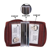 Tough Maroon Pure Leather Card Holder Wallet - Maroon