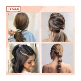 Lykaa Spiral Hair Ties For Thick Hair, Hair Coils Waterproof Ponytail Holders - 5 Pcs (Multicolor) - Multi