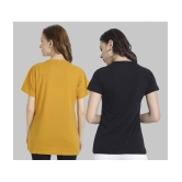 CHOZI - Multi Color Cotton Blend Regular Fit Women's T-Shirt ( Pack of 2 ) - None