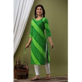 Lee Moda - Green Cotton Women's Straight Kurti ( Pack of 1 ) - L