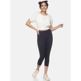 Women Cotton Stretchable Capri ny91-2XL / Navy