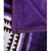 HOMETALES Mink Abstract Print Single Blanket ( 150 cm x 205 cm ) Pack of 1 - Purple - Purple