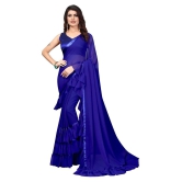 Apnisha Blue Georgette Saree - Single - Blue