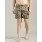 broon Pack of 3 Cotton Mens Boxer- ( Black,Brown,Grey ) Boxer Shorts - None