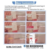 SD Biosensor Ultra Covi-Catch Rapid antigen-ICMR Approved Covid-19 Test Kit for Home Use (Pack of 5) Expiry November 2023