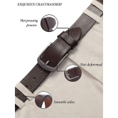 Loopa - Brown 100% Leather Mens Formal Belt ( Pack of 1 ) - None