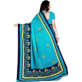 LEELAVATI - Light Blue Georgette Saree With Blouse Piece ( Pack of 1 ) - Light Blue