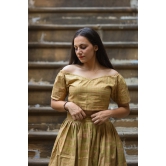 Karvi-Off Shoulder Crop Top & Skirt (Khadi)