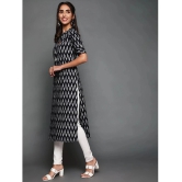 Antaran Cotton Striped Straight Womens Kurti - Black ( Pack of 1 ) - None