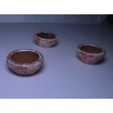 Set of 3 Vintage Miniature Clay Pots