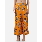 Women YFloral Printed Flared Fit Crepe Palazzos