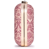 Zouk - Pink Jute Box Clutch - Pink