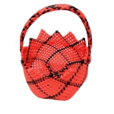 Red and Black Mini Basket/Wire Bag/Tote