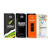 ST.JOHN Cobra Black Curret,Magnet,Visa & Essance Pocket Perfume for Men 10 ml ( - Pack of 4 )