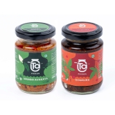 Ta Pickles | Mango Avakaya & Gongura Pickle | 150g [Pack of 2] Combo Made with Cold Pressed Oil | Homemade | Traditional Indian Taste | Natural | No