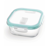 Treo By Milton Hi Borosilicate Clip Fresh Square Container, 800 ml, 1 Piece