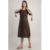 MAUKA - Brown Rayon Womens Straight Kurti ( Pack of 1 ) - None