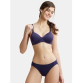 Jockey 1819 Wirefree Padded Microfiber Nylon Elastane Full Coverage T-Shirt Bra - Classic Navy - None