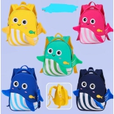 Premium Quality 3D whale Backpack for kindergarten kids-Navy Blue