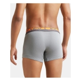 Jockey FP03 Men Super Combed Cotton Rib Solid Trunk with Ultrasoft Waistband - Monument - None