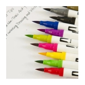 Rangwell Assorted/Multicolour Dual Brush Marker Pens Watercolour 12,