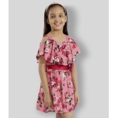 Kids Cave - Pink Crepe Girl's A-line Dress ( Pack of 1 ) - None