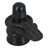 Neo Classic Black Marble Stone Shivling for Pooja (Marble, Black) 1