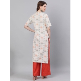 Antaran Cotton Printed Straight Womens Kurti - White ( Pack of 1 ) - None