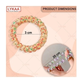 Lykaa Spiral Hair Ties For Thick Hair, Hair Coils Waterproof Ponytail Holders - 5 Pcs (Multicolor) - Multi